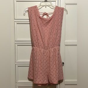 4/$25   Charlotte Russe lace pink romper. Size L